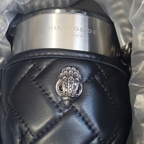 Kurt Geiger London Wine glass holder crossbody  NWT. Quilted  leather. Black - Picture 4 of 9